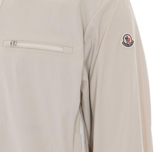 Moncler Minimalist High Collar Jacket With Zippered Details