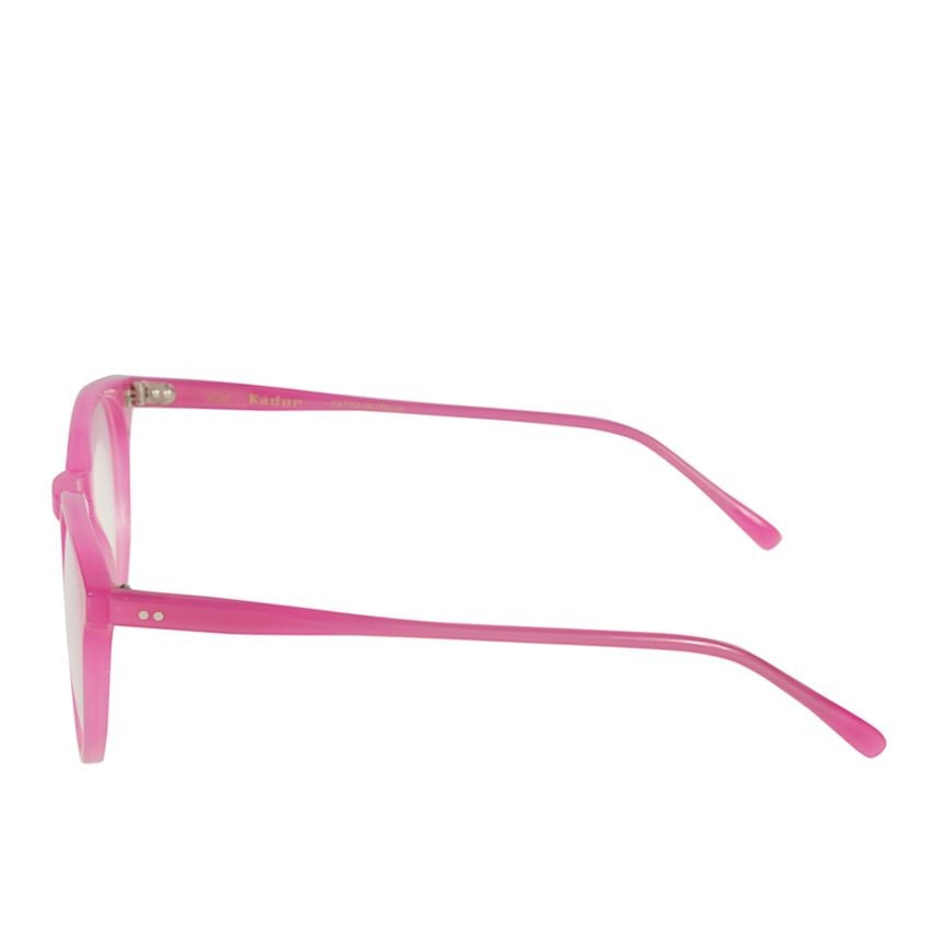 Kador Chyli/N Translucent Pink Round Frame Eyeglasses With Metallic Accents