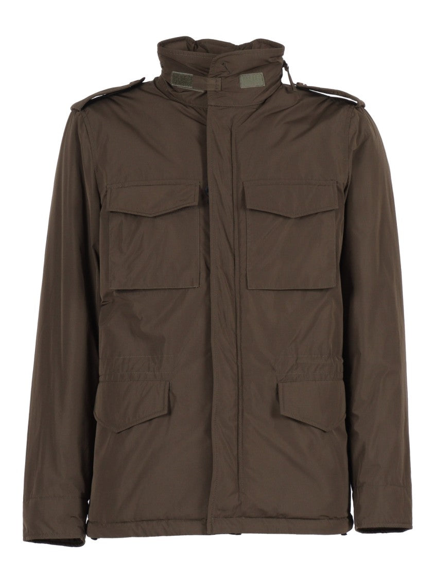 Aspesi Military-Inspired Utility Jacket With Adjustable Hood
