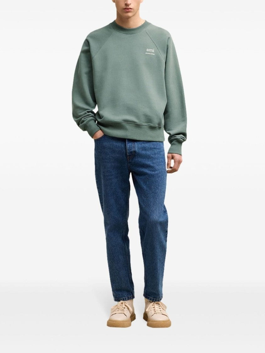 Ami Relaxed-Fit Crewneck Sweatshirt With Raglan Sleeves