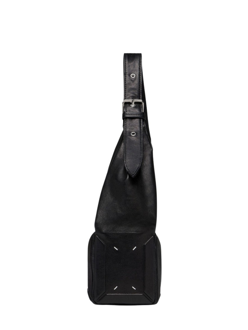 Maison Margiela Black Sleek Rectangular Leather Shoulder Bag
