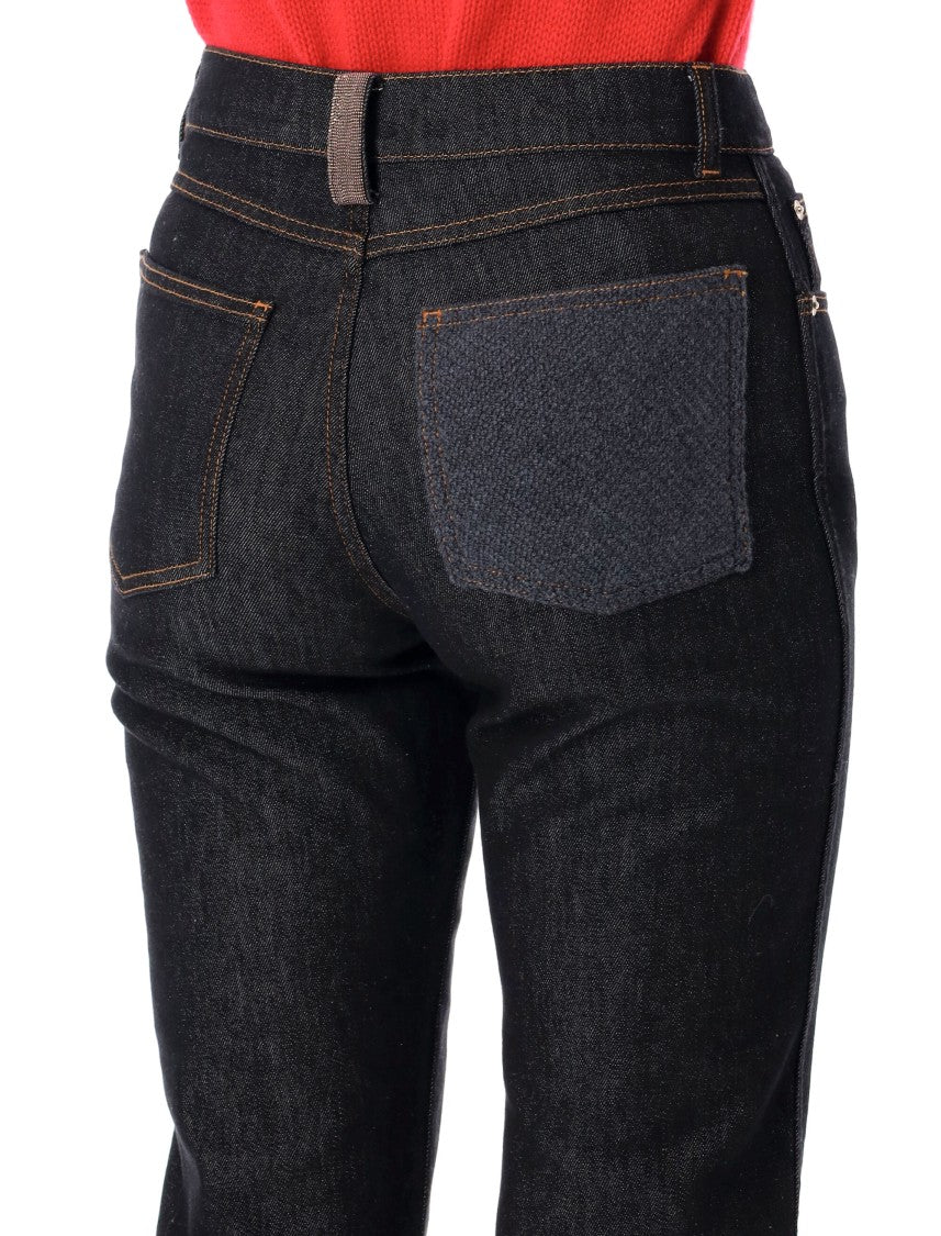 Fabiana Filippi Dark Wash Straight Leg Jeans