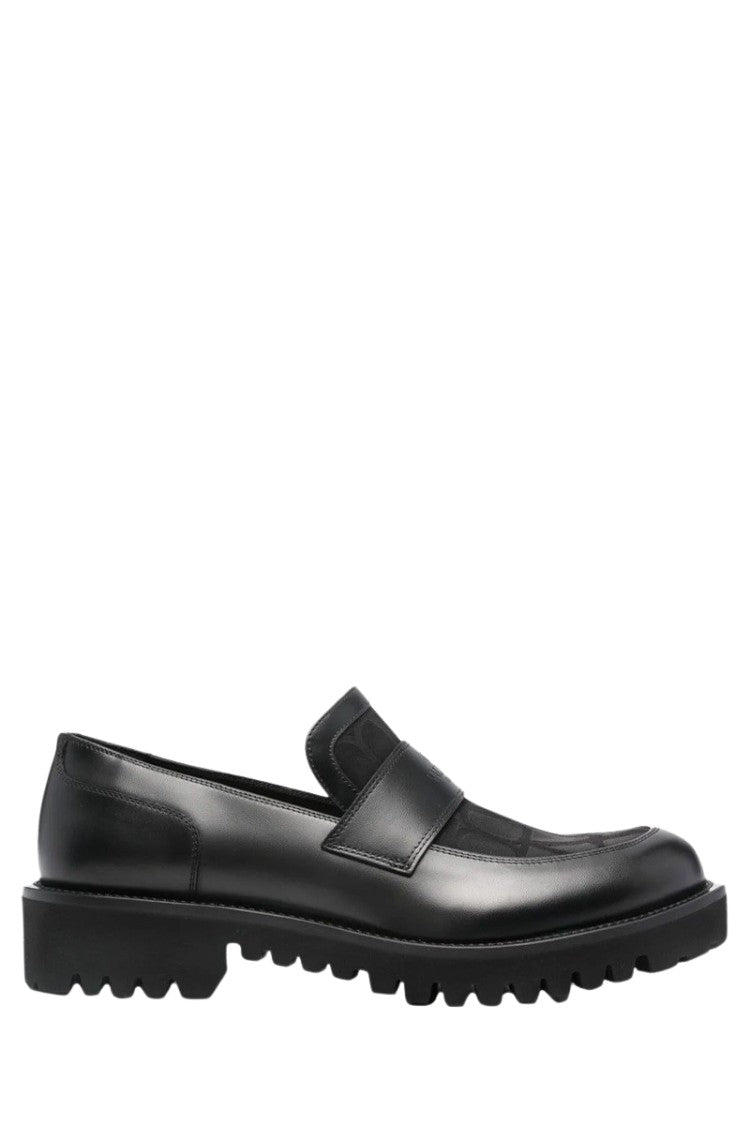 Valentino Toile Iconographe Leather Loafers