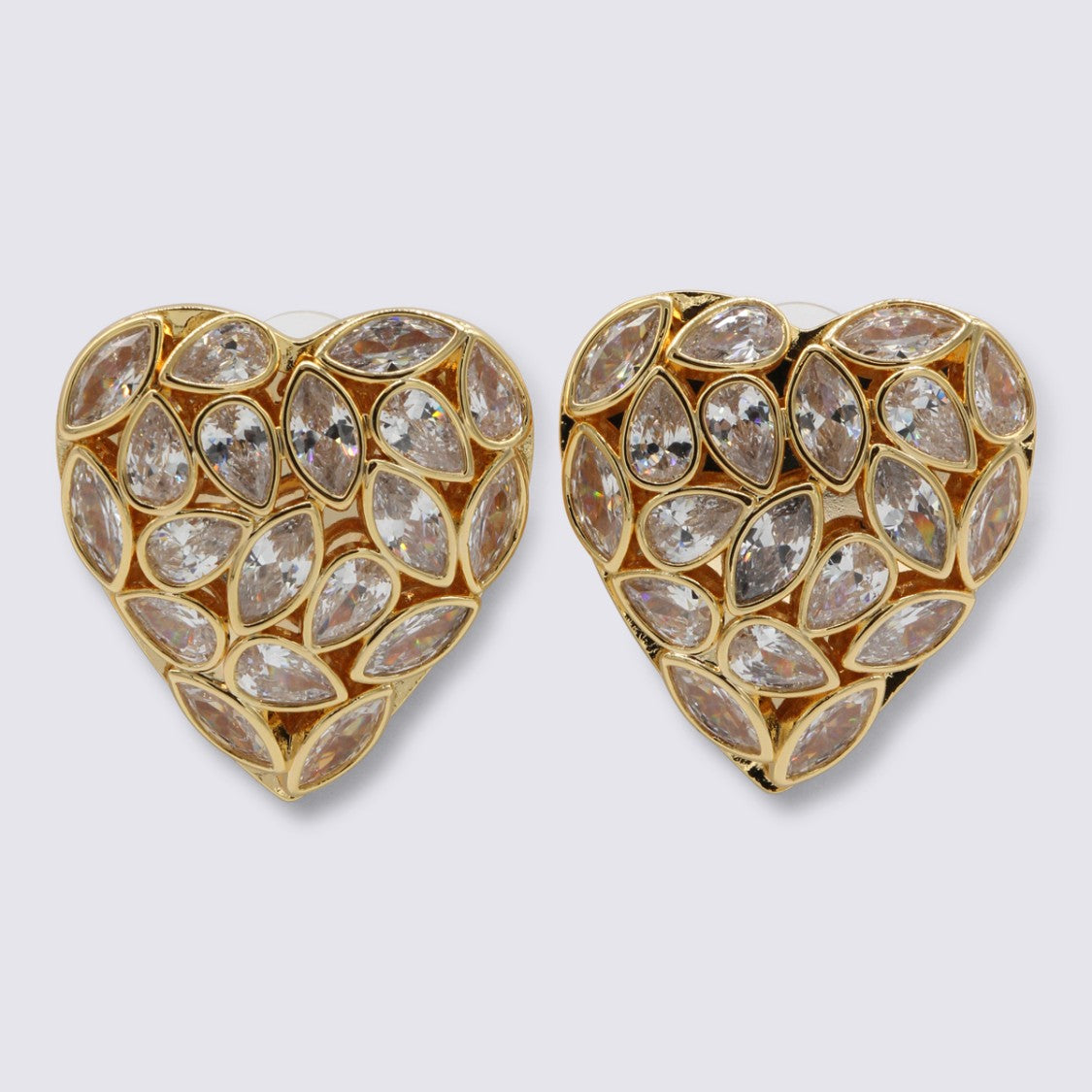 Self-Portrait Gold Crystal Earrings