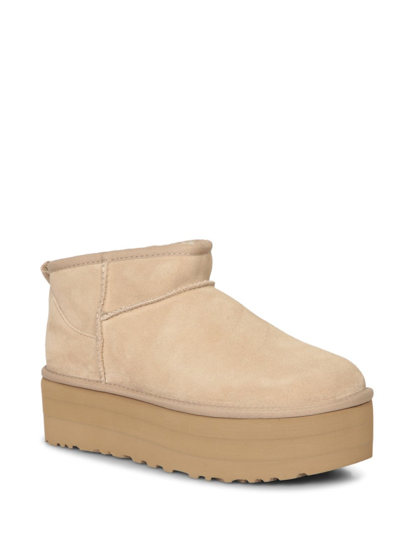 Ugg Sand Beige Soft Suede Ankle Boots