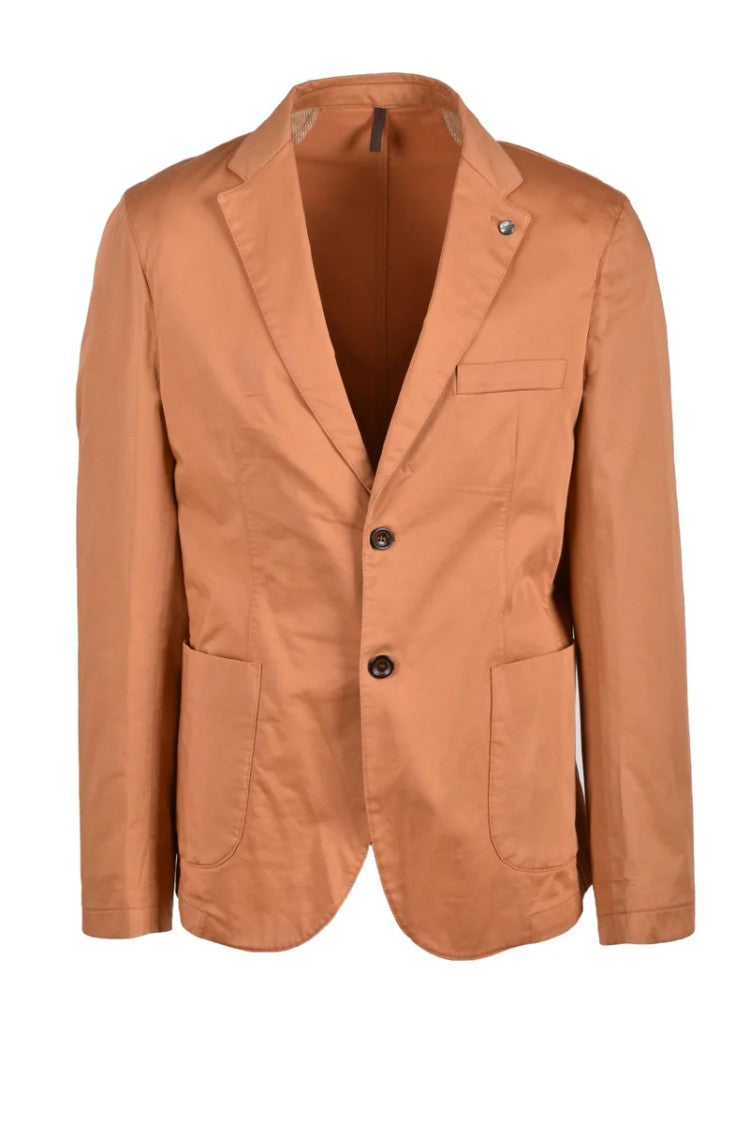 Laboratori Italiani Orange Tailored Cotton-Blend Stretch Blazer