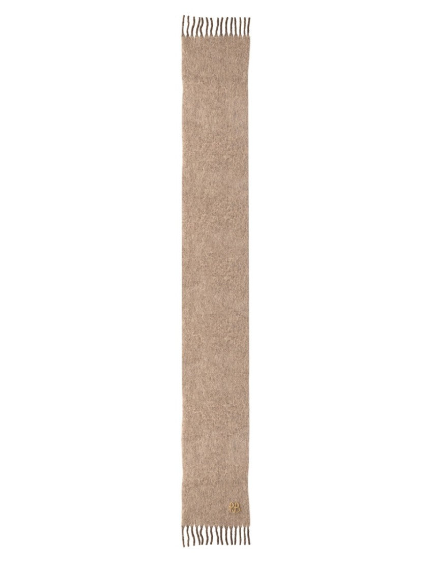 Ruslan Baginskiy Long Rectangular Fringed Wool Scarf
