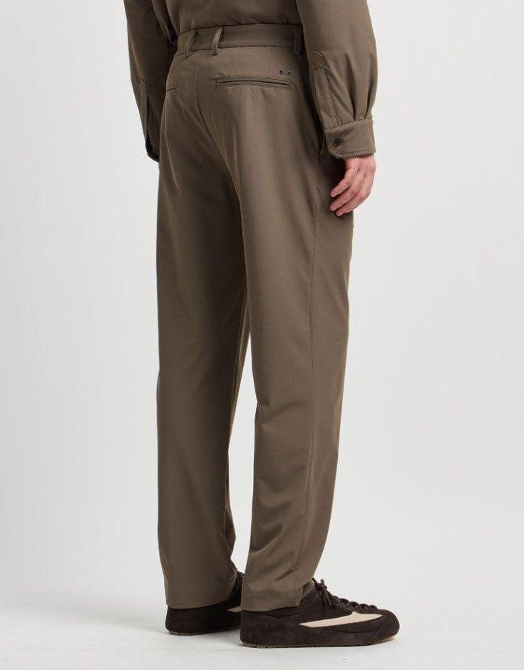 Emporio Armani Stretch Nylon Chino Trousers With Refined Details