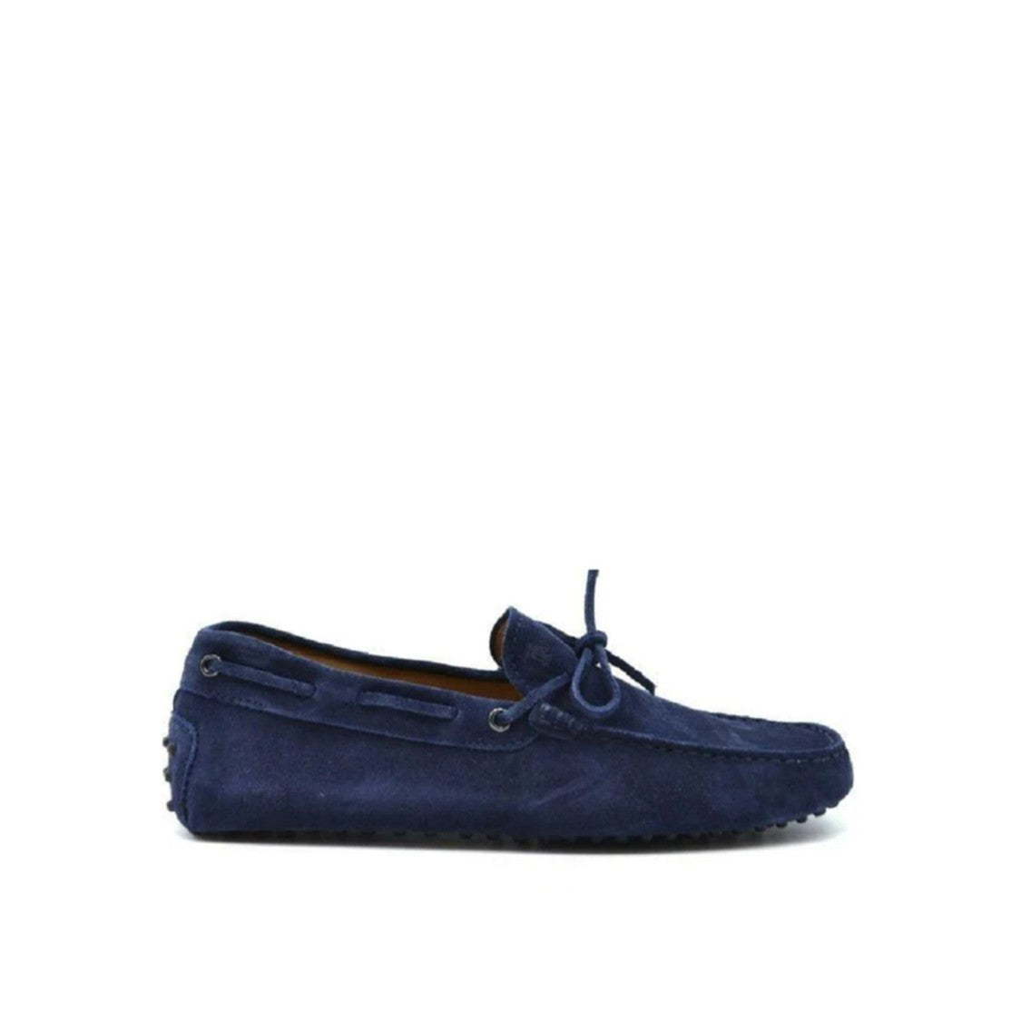 Tod's Blue Suede Calf Leather Loafers