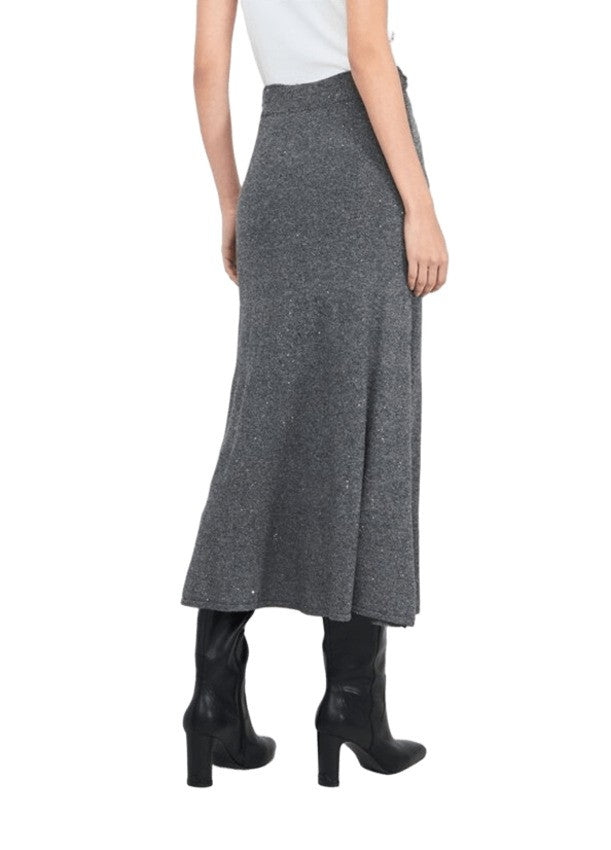 Liu Jo Midi Skirt With All-Over Micro-Sequins