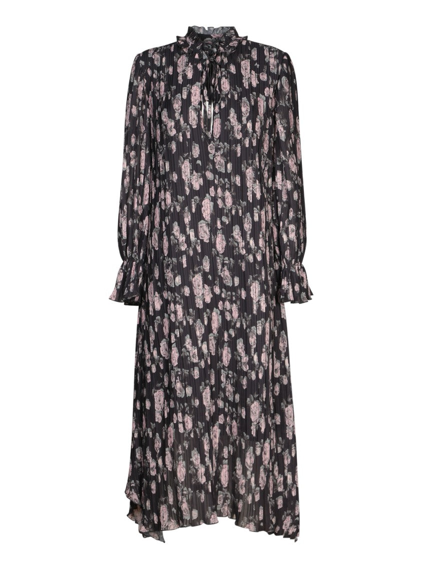 Ganni Floral Print Midi Dress