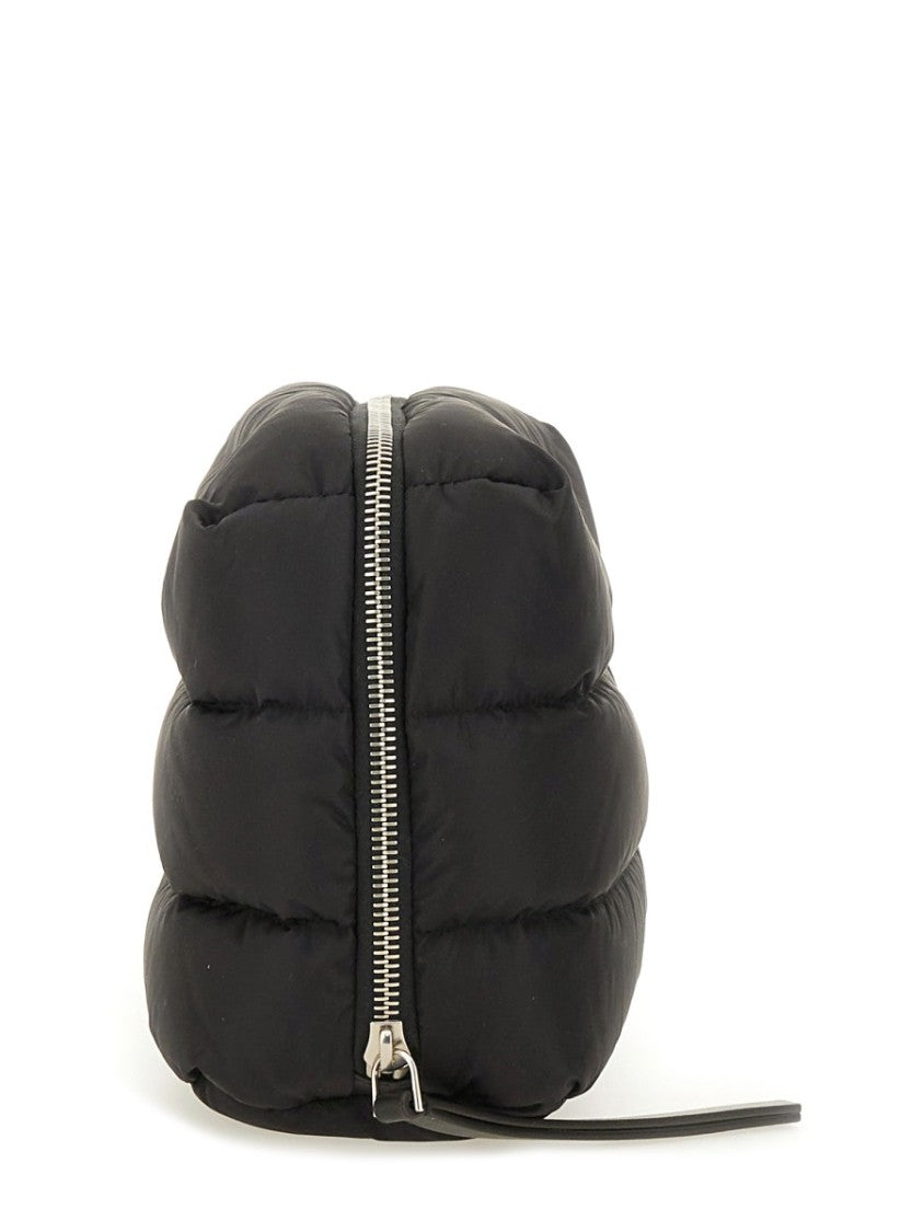 Moncler Quilted Puffer Beauty Case With Smooth Finish And Metallic Emblem