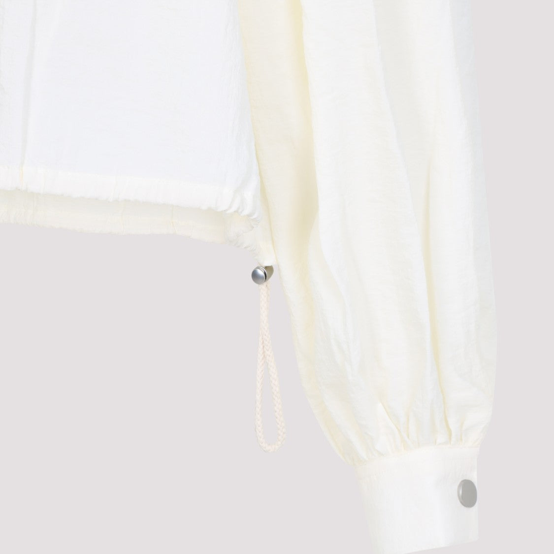 Co Long-Sleeved White Top With Adjustable Hem