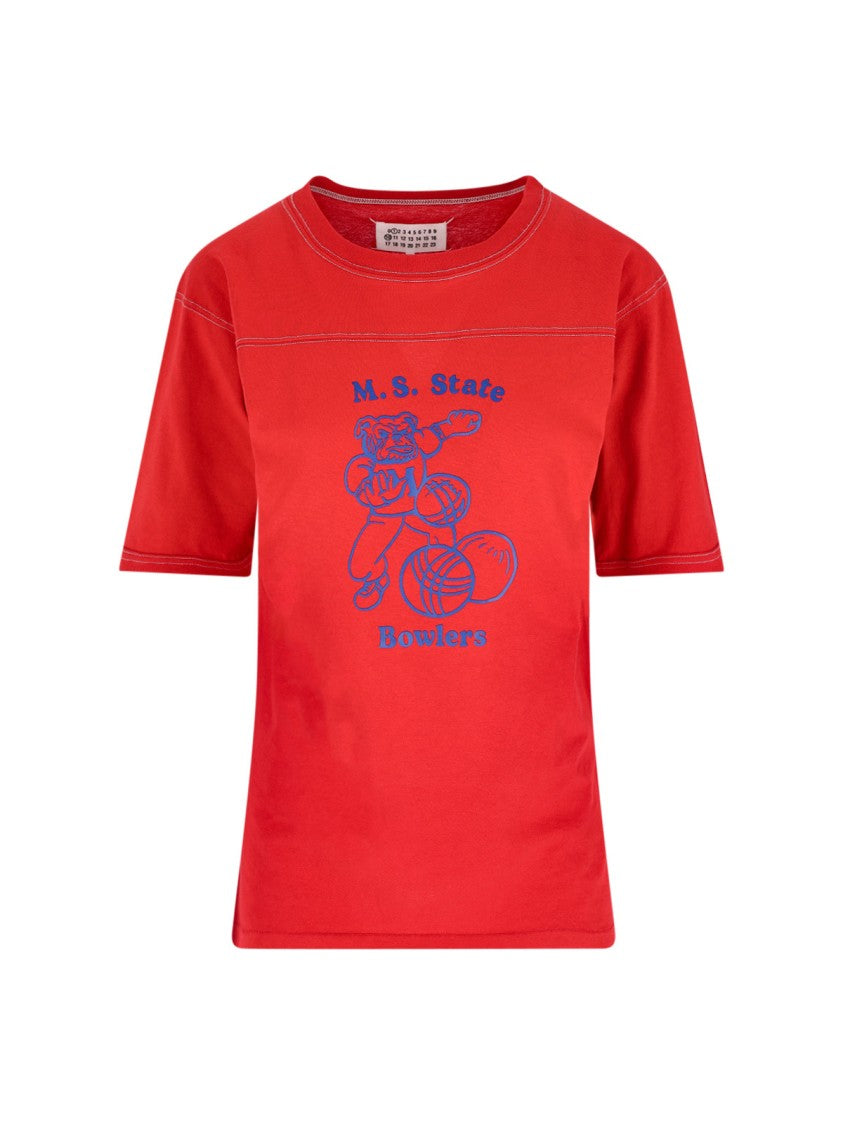 Maison Margiela Logo T-Shirt – Red