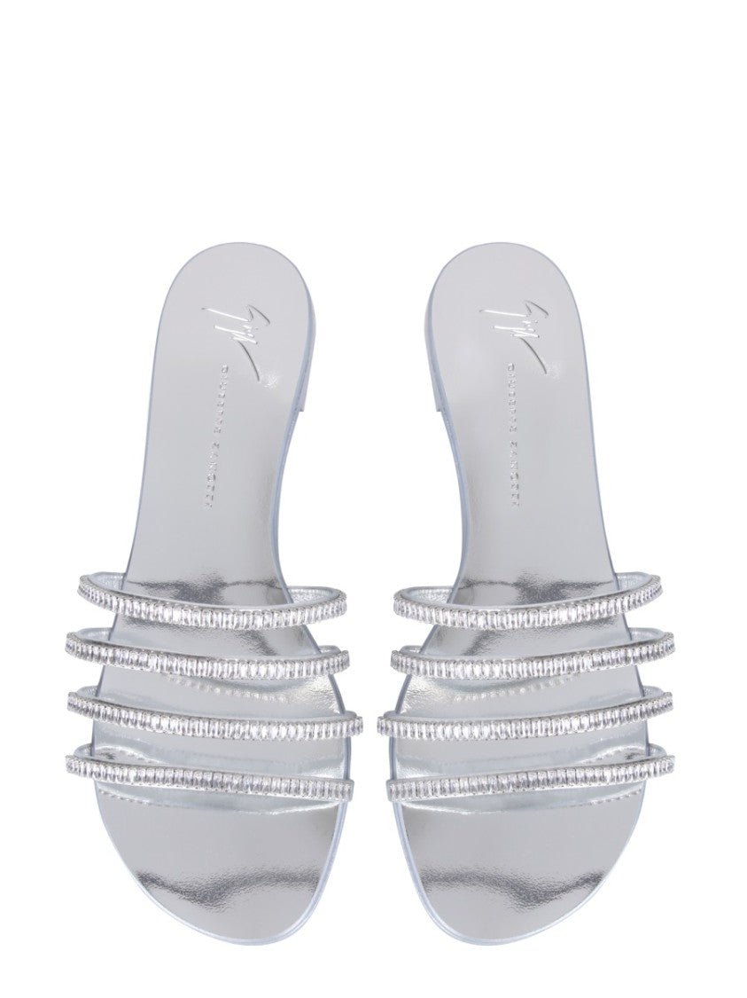Giuseppe Zanotti Flat Crystal Sandals