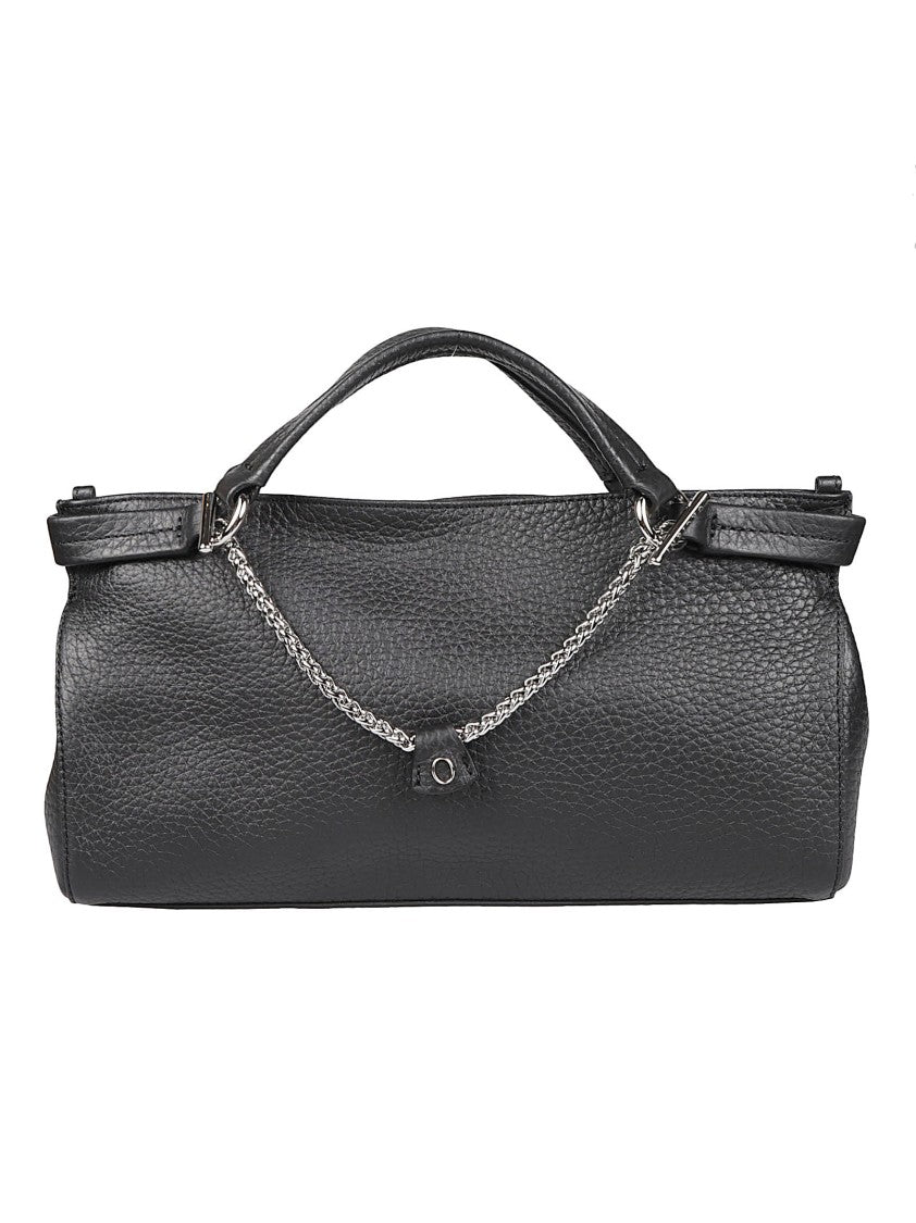 Orciani Virgo Small Compact Calf Leather Shoulder Bag