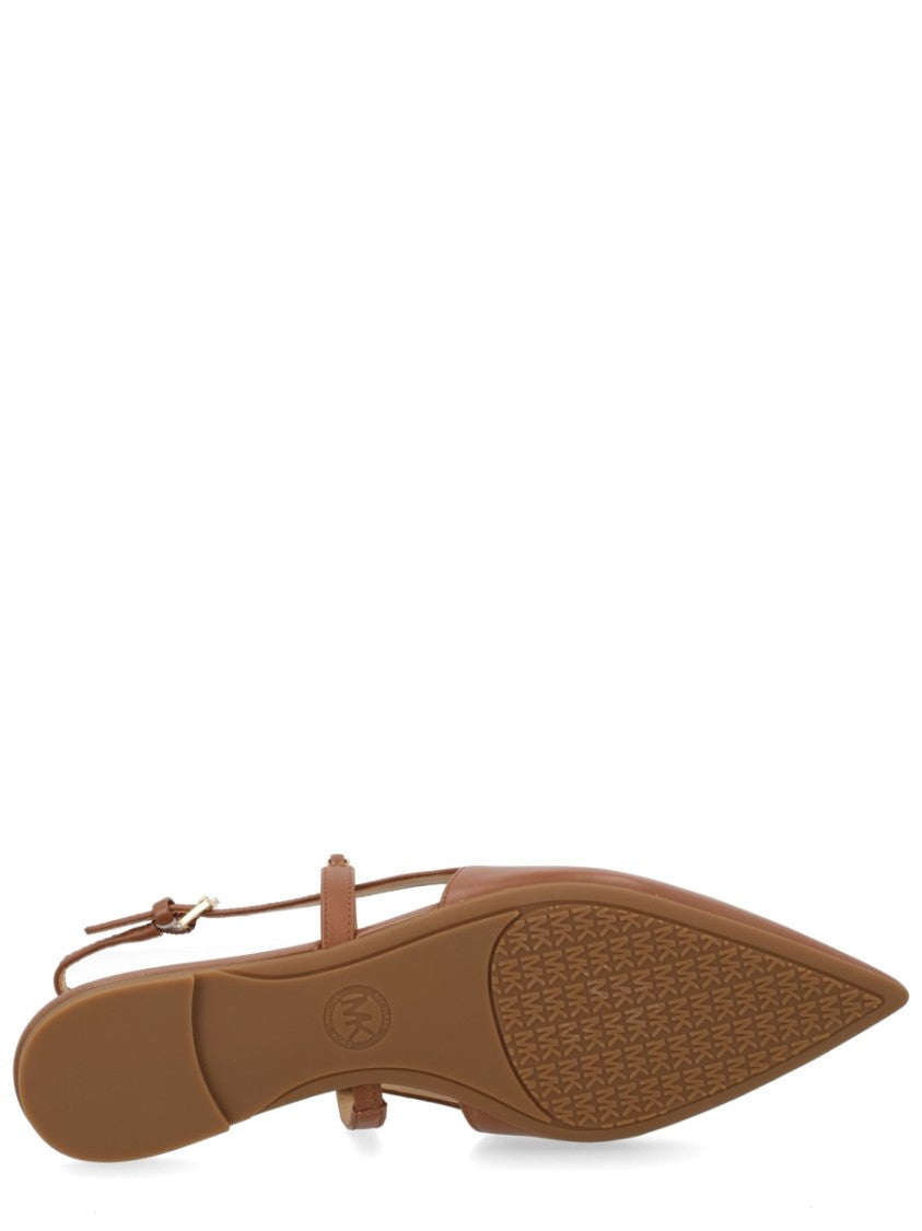 Michael Michael Kors Neutrals Dina Flex Slingback Calfskin Flats