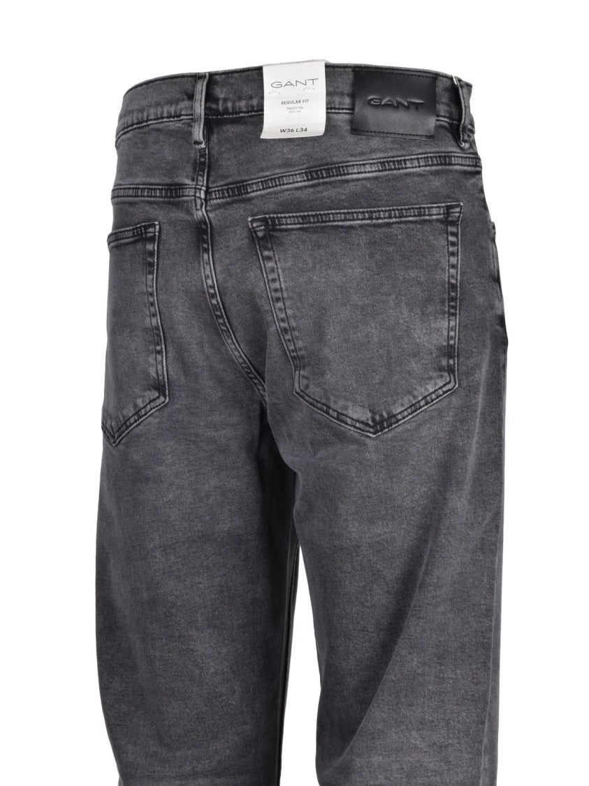 Gant Grey Regular Fit Denim Stretch Jeans