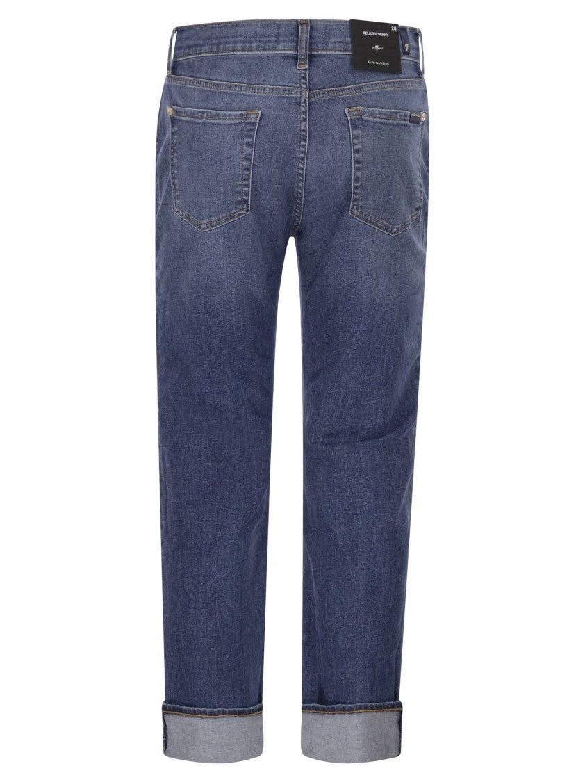 7 For All Mankind Relaxed Skinny - Medium Waist Boyfriend Jeans