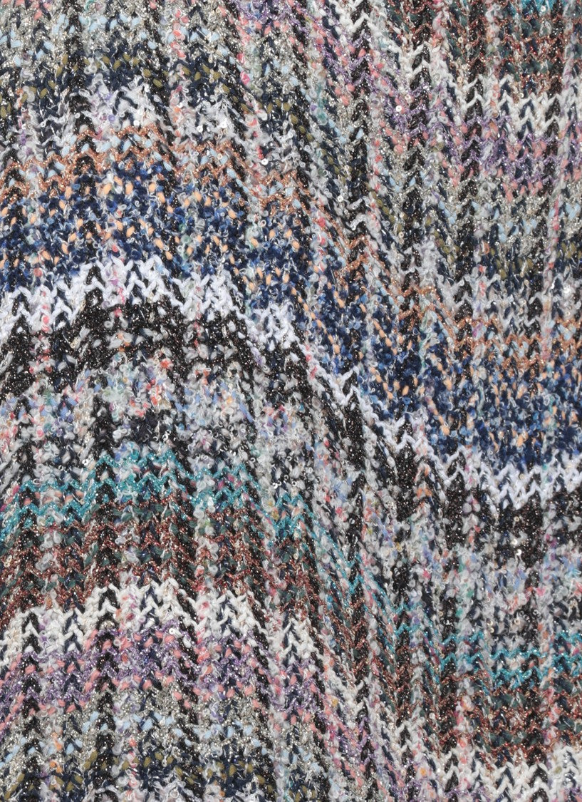 Missoni Multicolor Zigzag Textured Knit Wool-Blend Mini Skirt