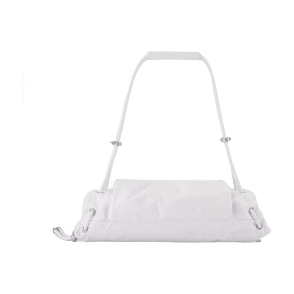 Diesel Scrunch D Small Shoulder Bag - Leather - White