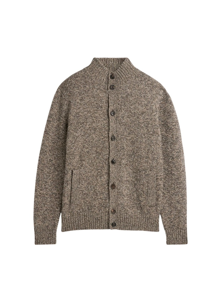 Zanone Button-Up Cardigan In Textured Geelong Wool