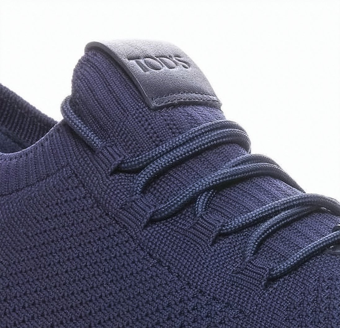 Tod's Deep Navy Knitted Fabric Sneakers