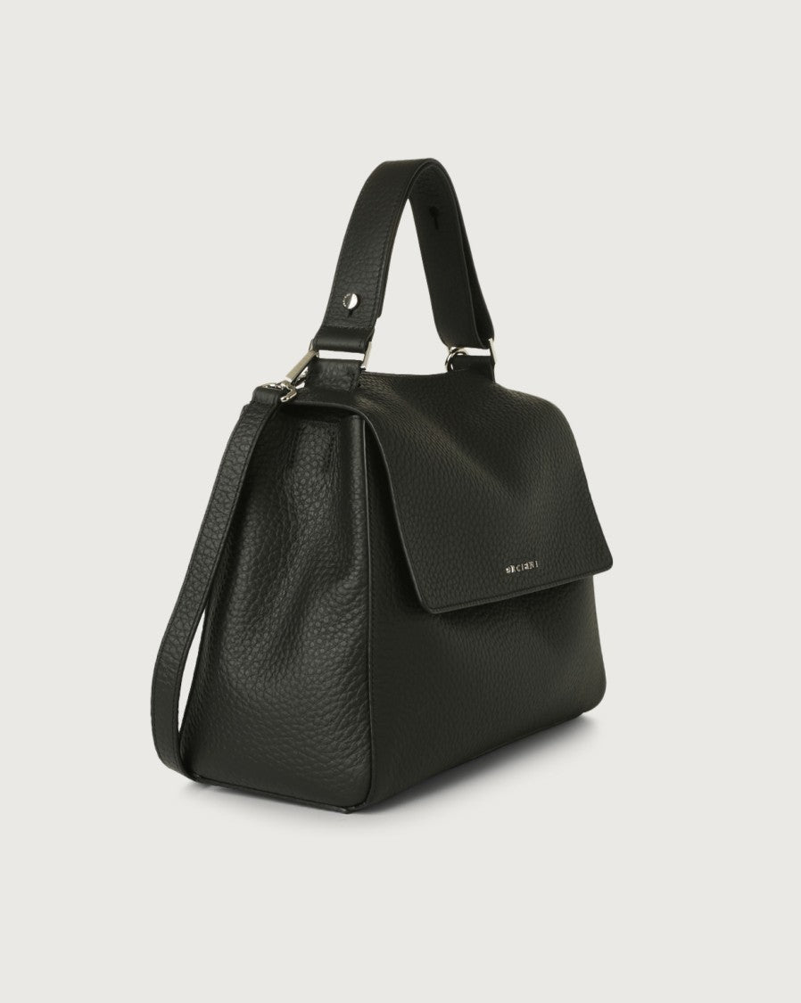 Orciani Medium Textured Leather Shoulder Bag