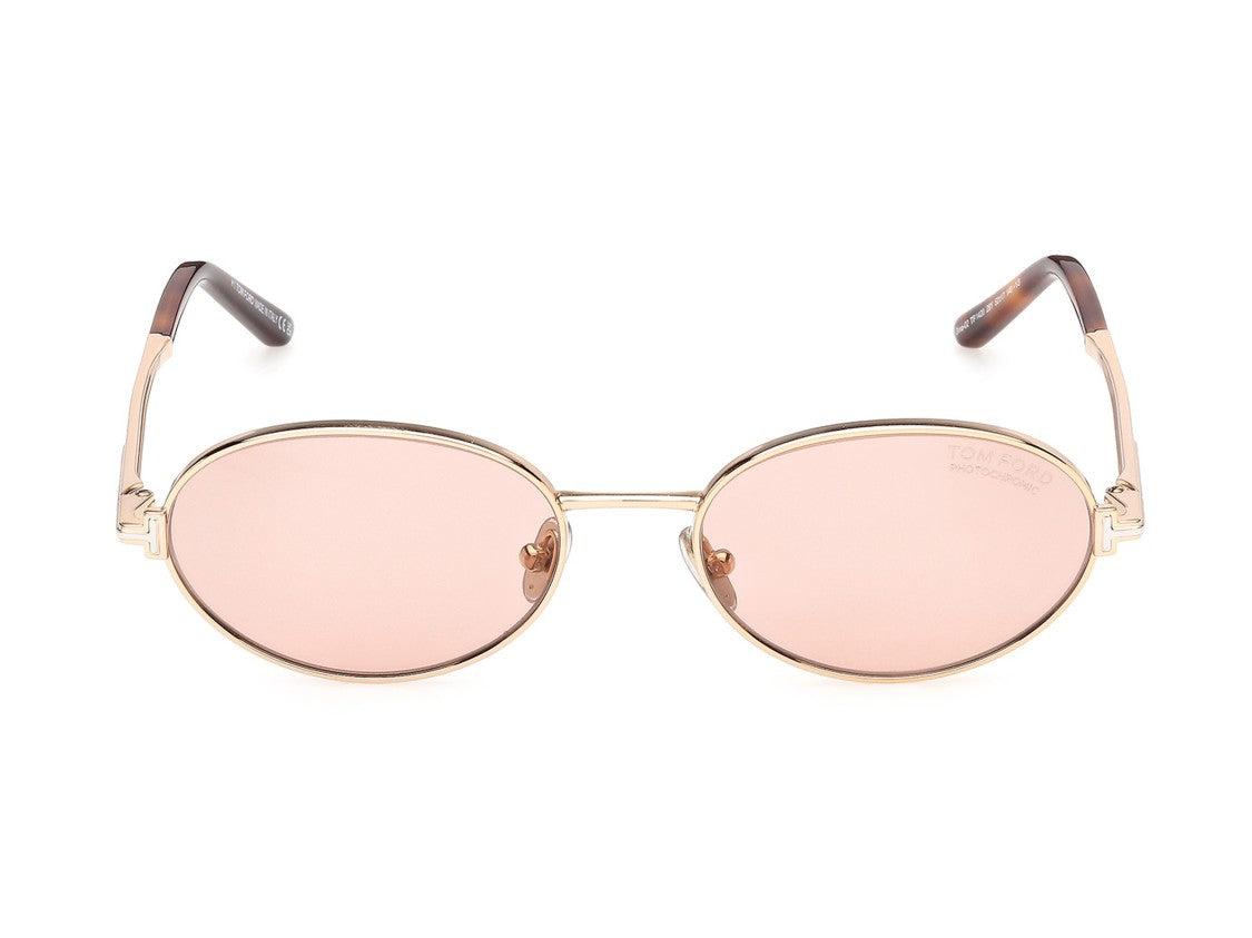 Tom Ford Pink Ft1420 Round Metal Sunglasses
