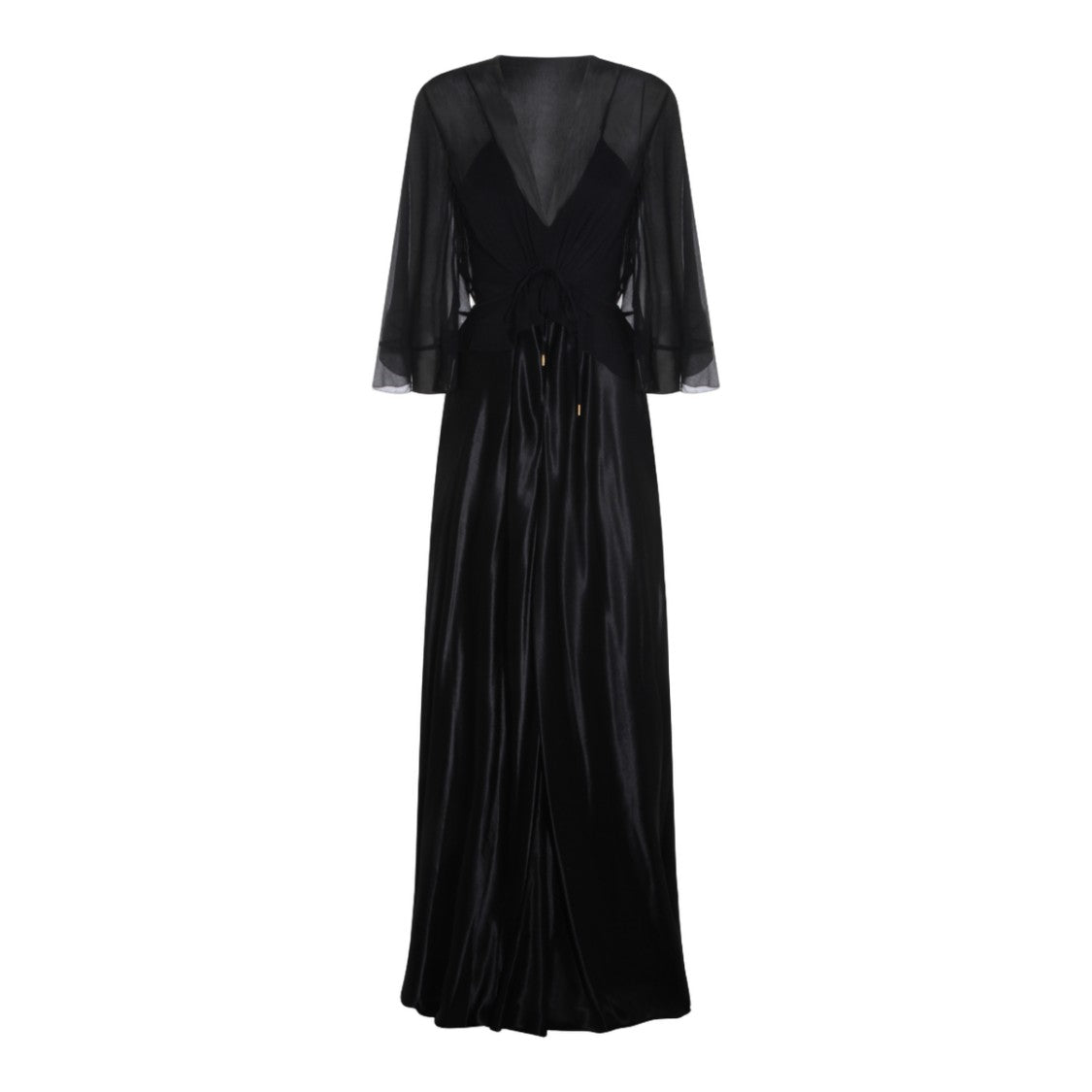 Alberta Ferretti Fitted Black Midi Dress