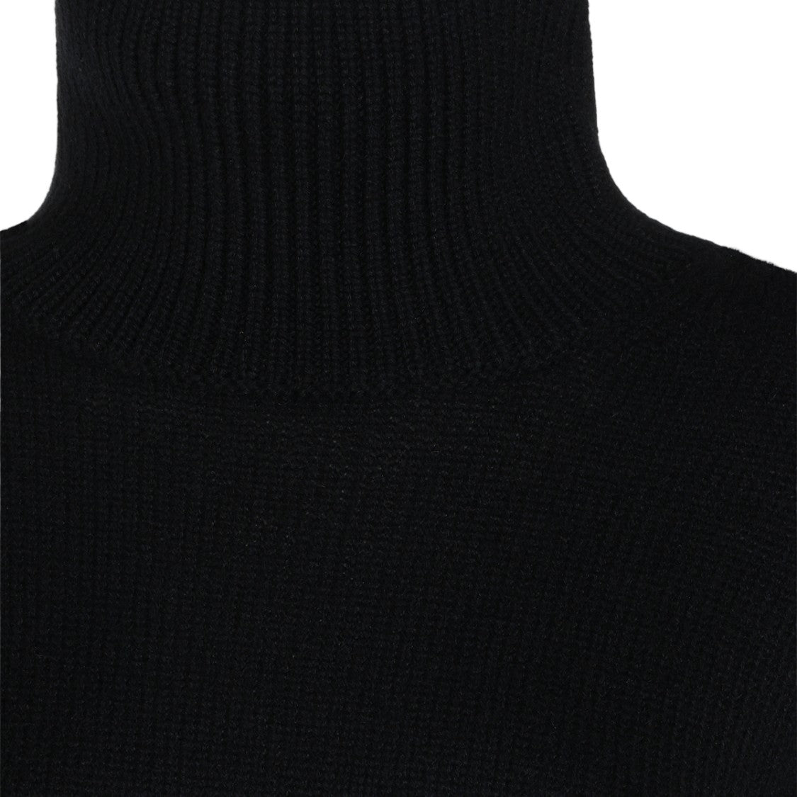 Lisa Yang High Ribbed Turtleneck Sweater With Long Sleeves And High-Low Hem