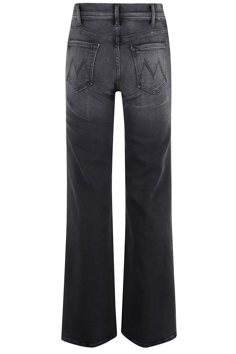 Mother Cropped Wide-Leg Jeans