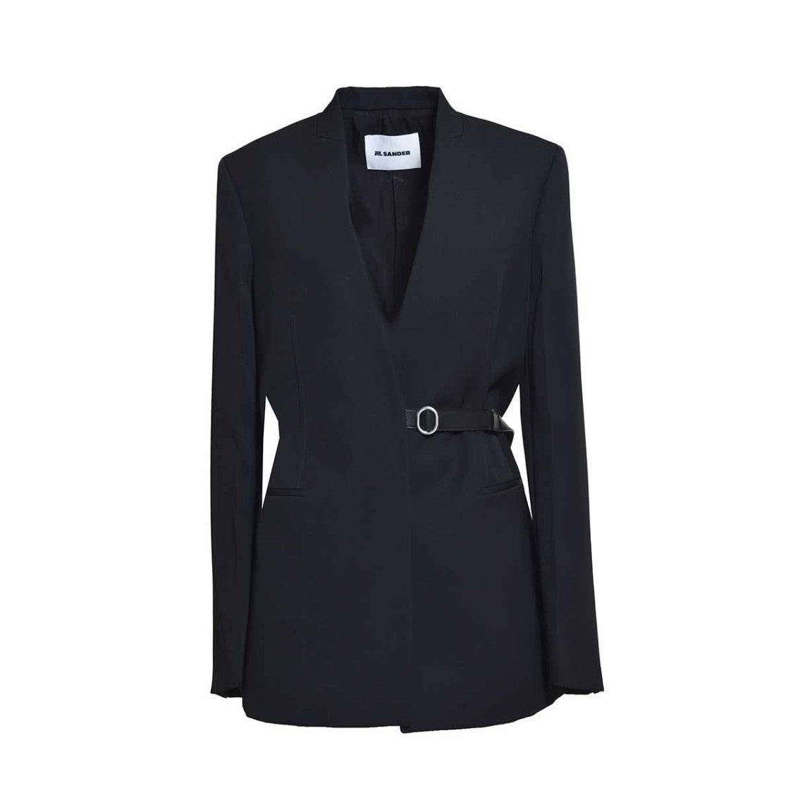 Jil Sander Black Tailored Jacket With Asymmetric Closure