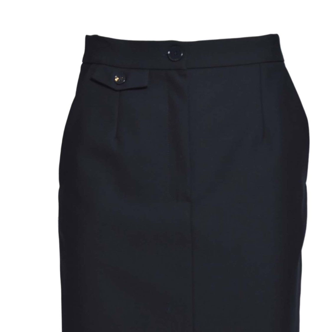 Solotre Streamlined Blue Skirt With Elegant Silhouette
