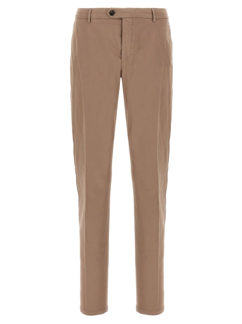 Pal Zileri Stretch Cotton Chinos With Pleated Design