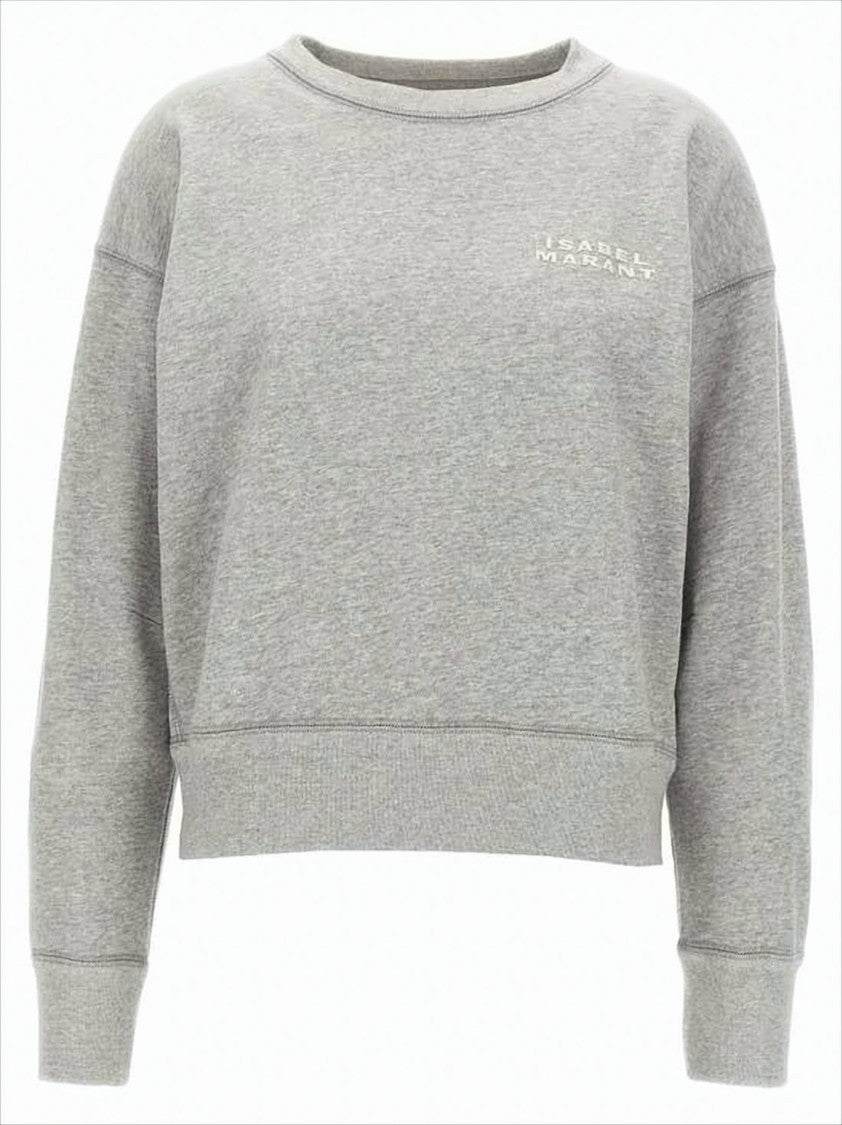 Isabel Marant Cropped Long-Sleeve Sweatshirt With Ribbed Cuffs