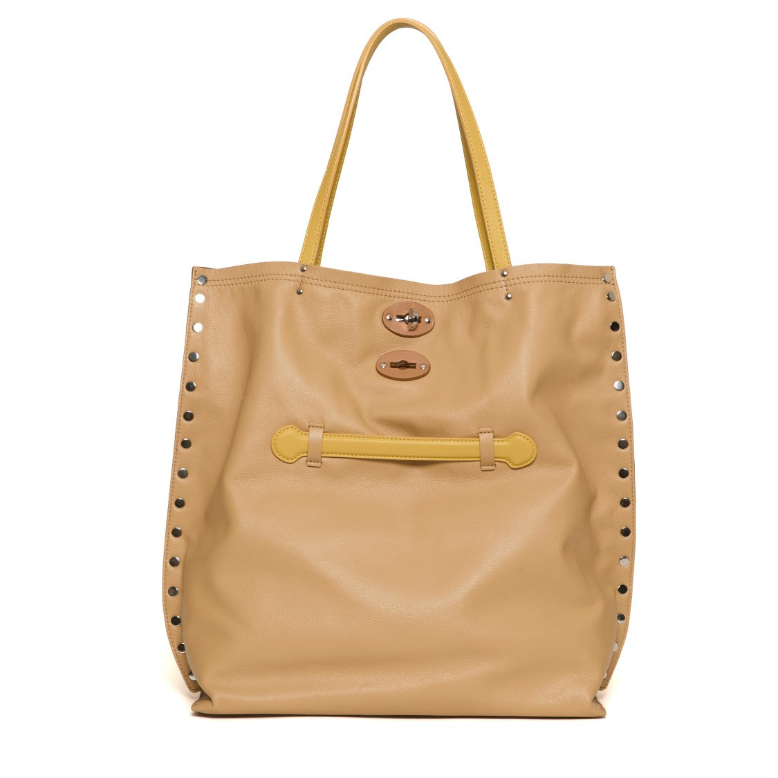 Zanellato Multi Beige And Yellow Handbag With Versatile Design