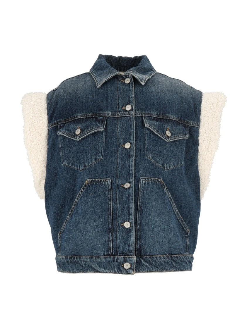 Dondup Sherpa-Lined Denim Vest