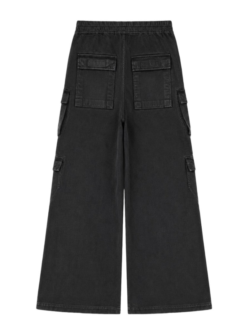Drkshdw By Rick Owens Double Cargo Jumbo Belas Wide-Leg Cotton Jeans