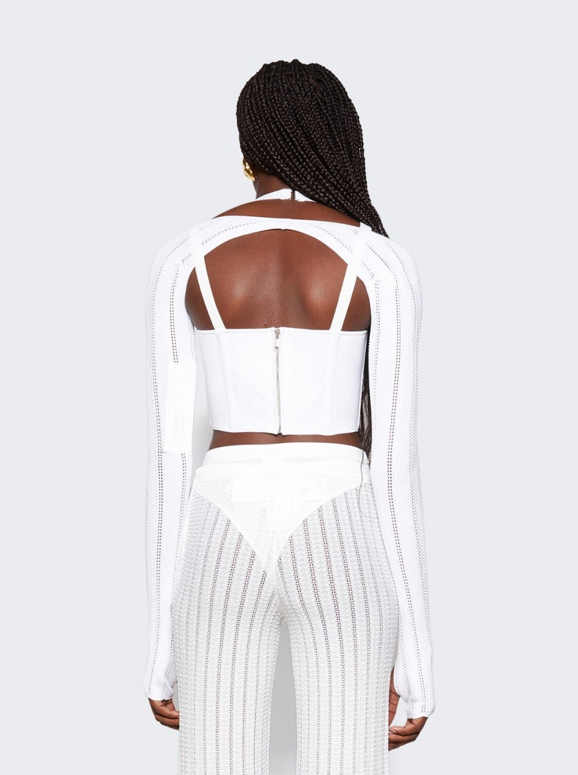 Dion Lee Snakeskin Column Corset Top