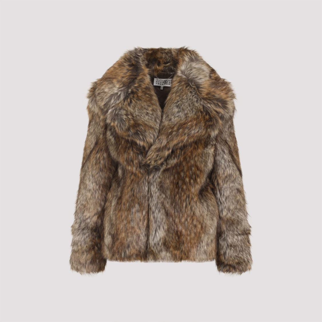 Mm6 By Maison Margiela Faux Fur Textured Jacket With Wide Collar