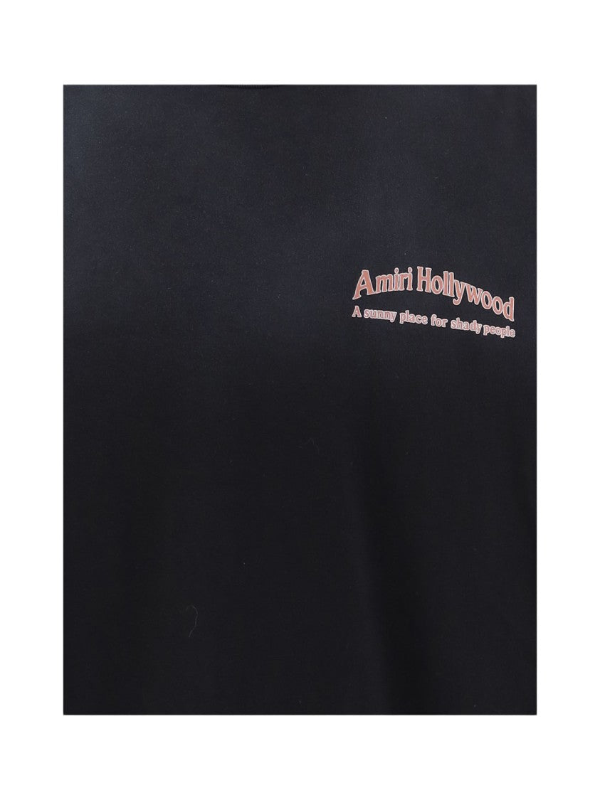Amiri Black Scenic Logo Print Cotton T-Shirt