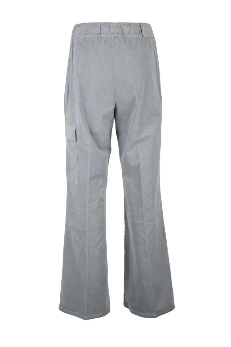 Panicale Light Grey Velvet Trousers