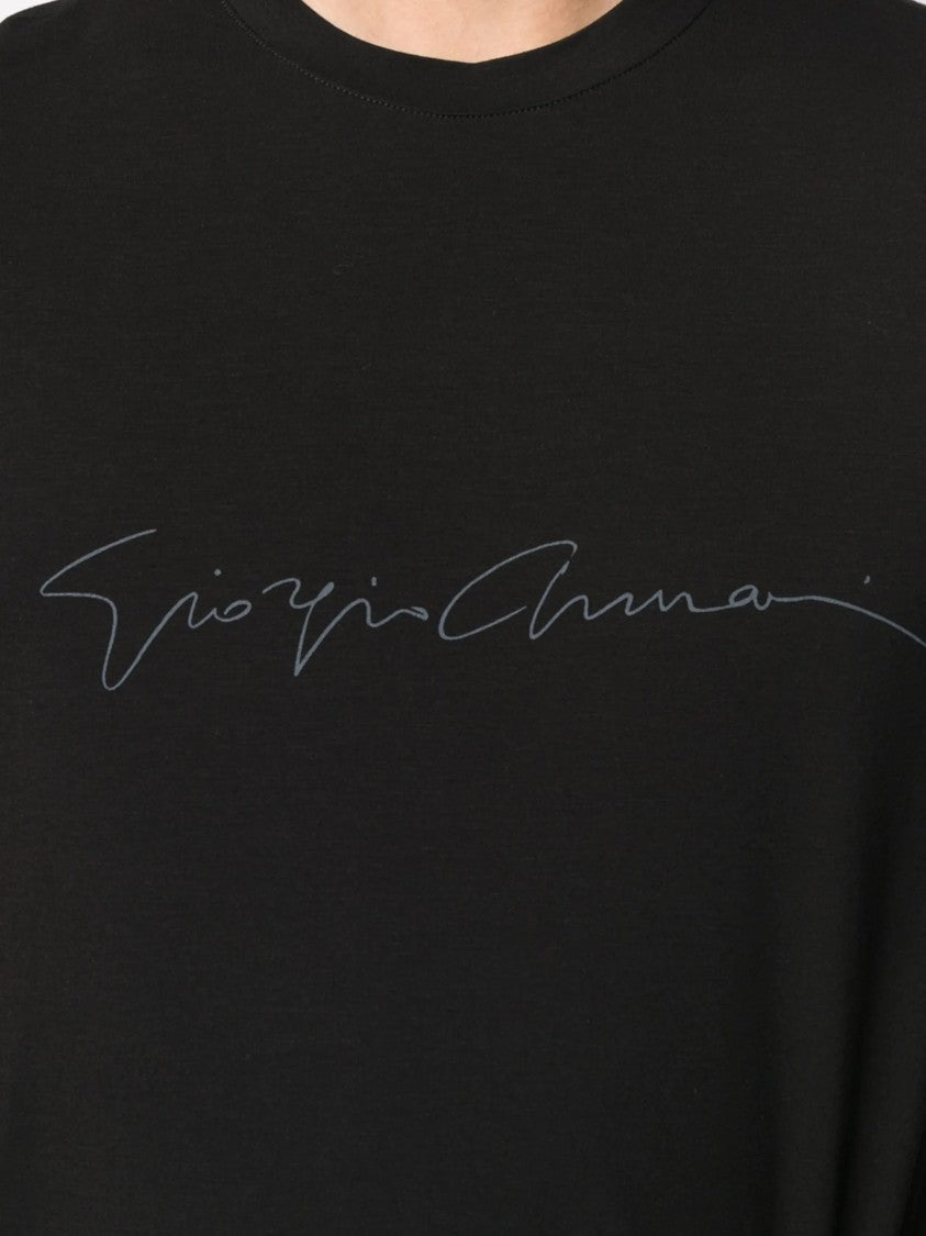 Giorgio Armani Black Signature Script T-Shirt