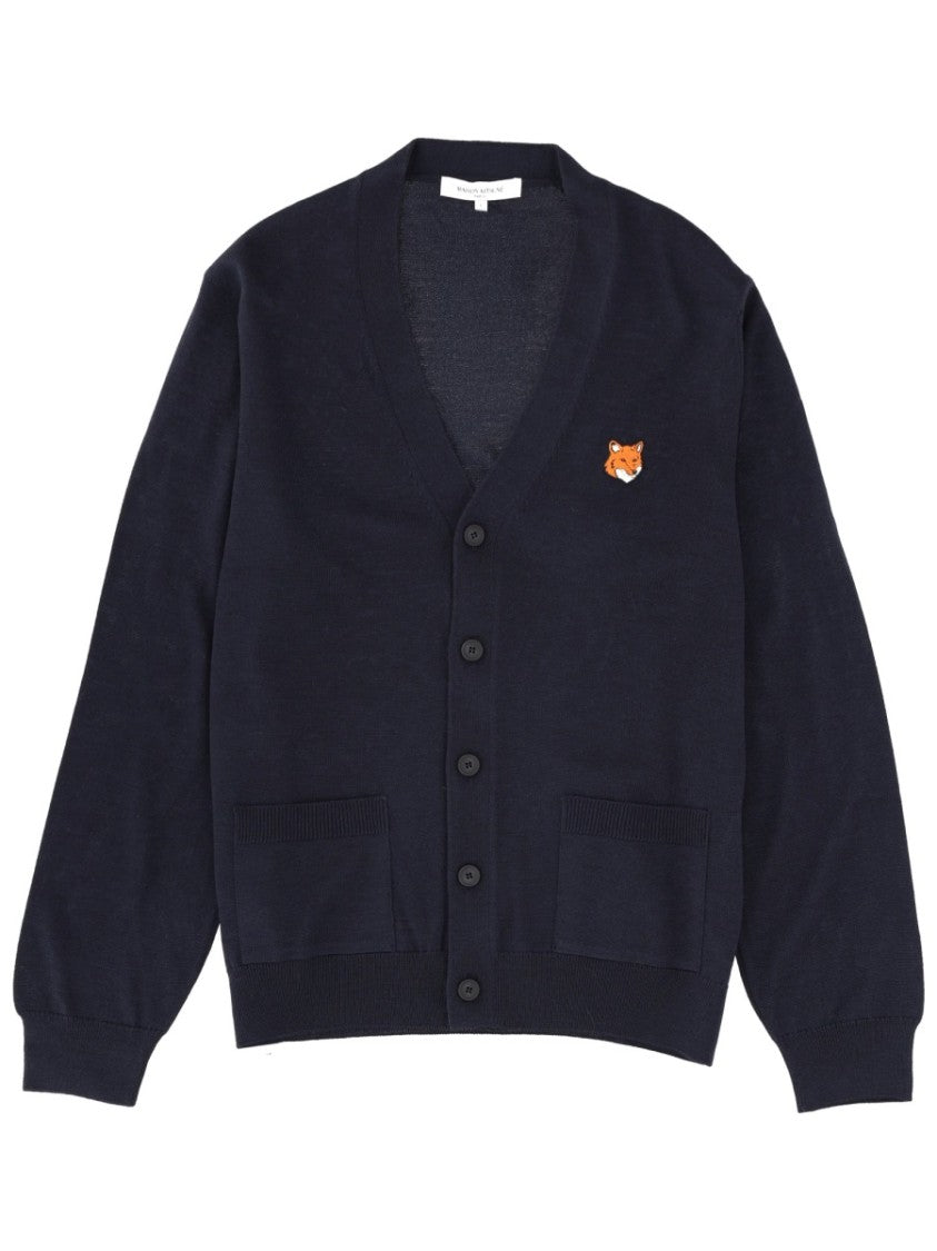 Maison Kitsuné Blue Fox Head Cardigan