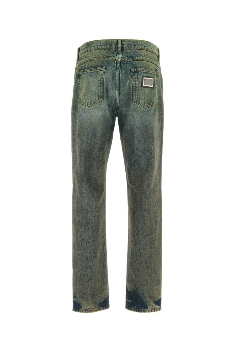 Dolce & Gabbana Faded Wash Cropped Denim Jeans