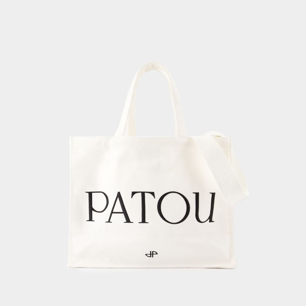 Patou Large Shopper Bag - Cotton - White