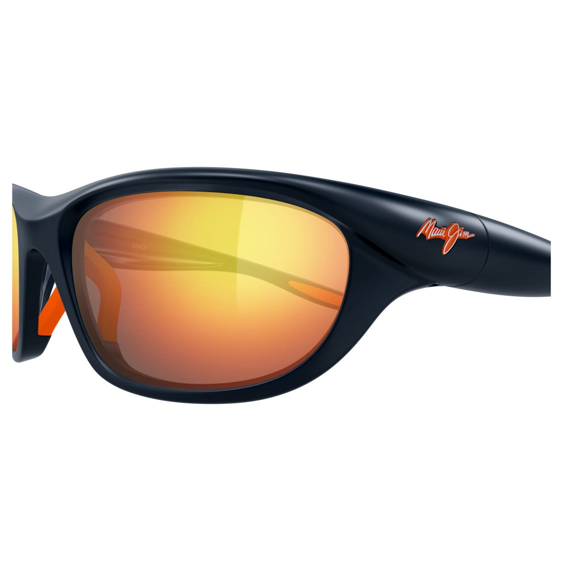 Maui Jim Haulani Wraparound Sunglasses With Matte Black Frame