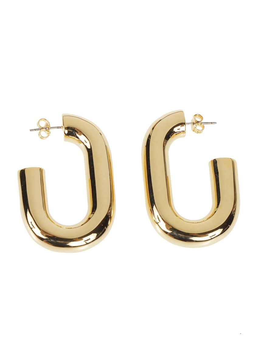 Rabanne Xl Link Hoops Hoop Squared Brass Earrings