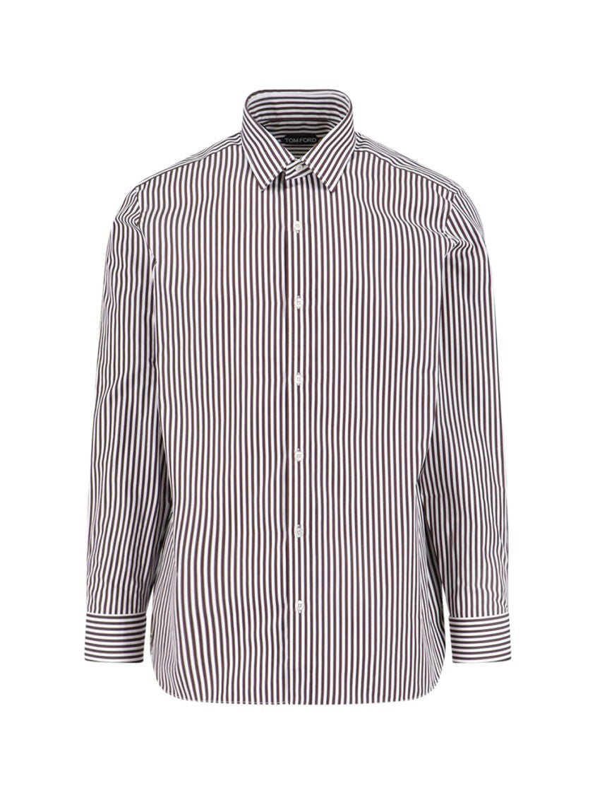 Tom Ford Tailored Shirt With Subtle Sheen – Brown